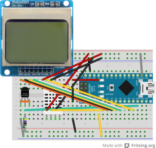 Arduino Nano thermometer takes room temperature